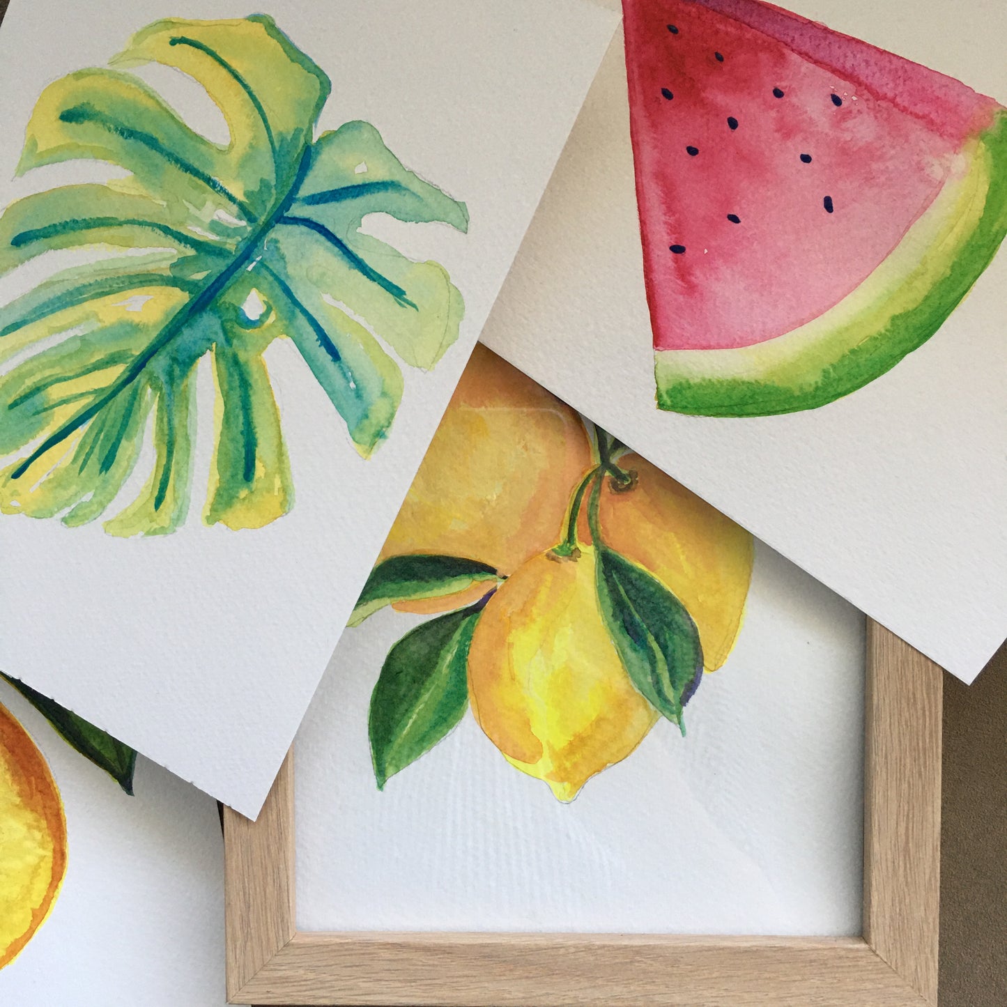 🍃 Tropical Monstera Leaf in Watercolour