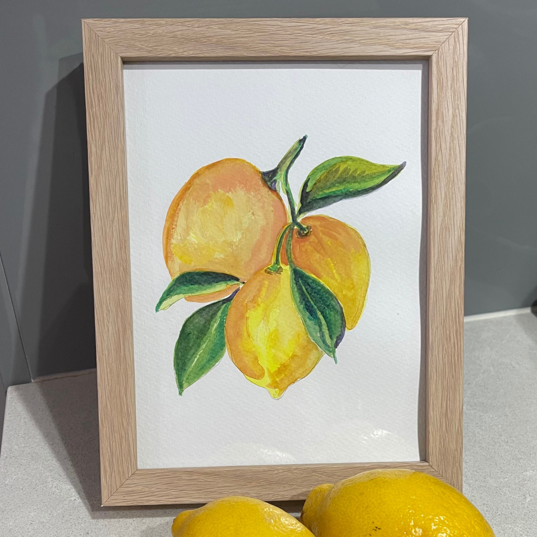 🍋 Mediterranean Lemons in Watercolour