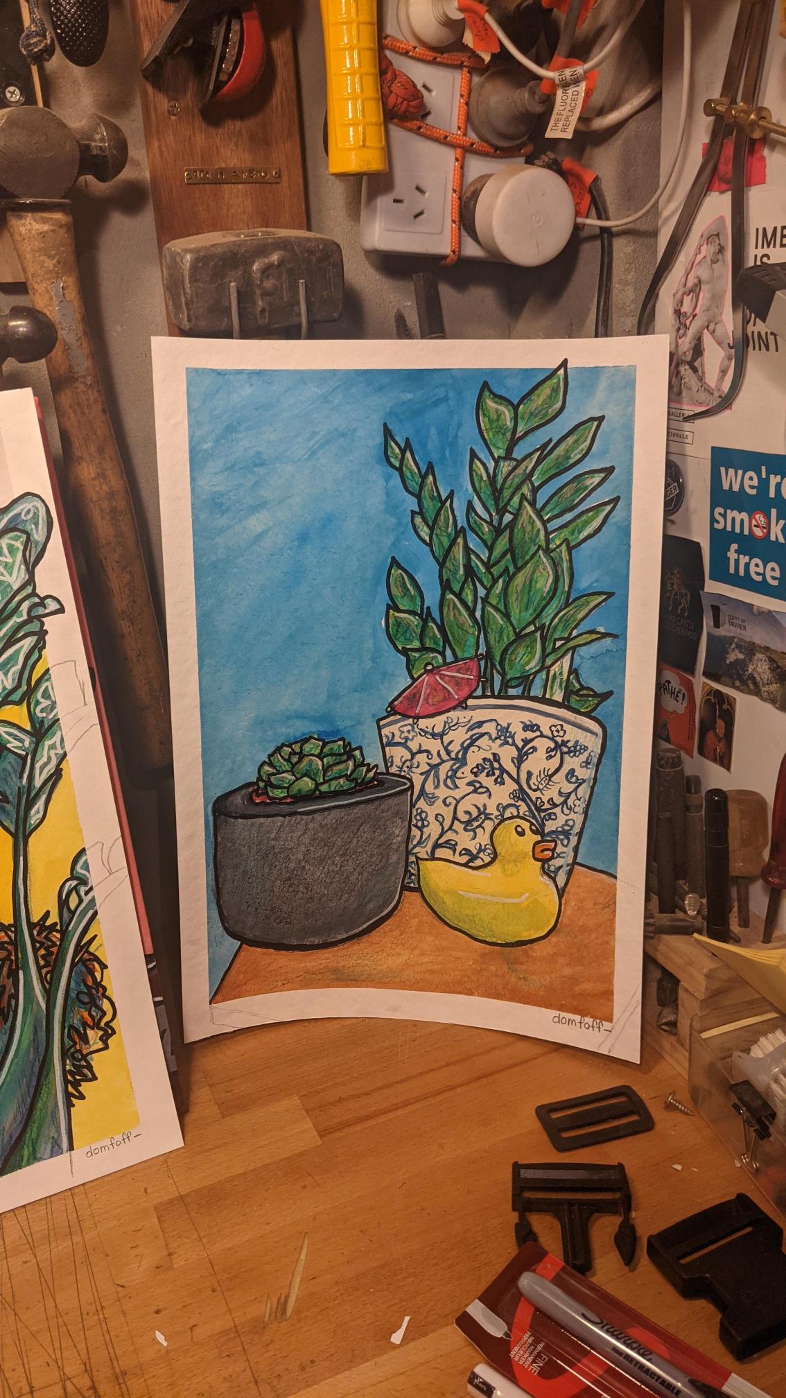 Plants, Pots and a Sunny Duck