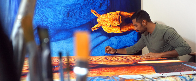 Meet the Kenyan artist who paints African wildlife