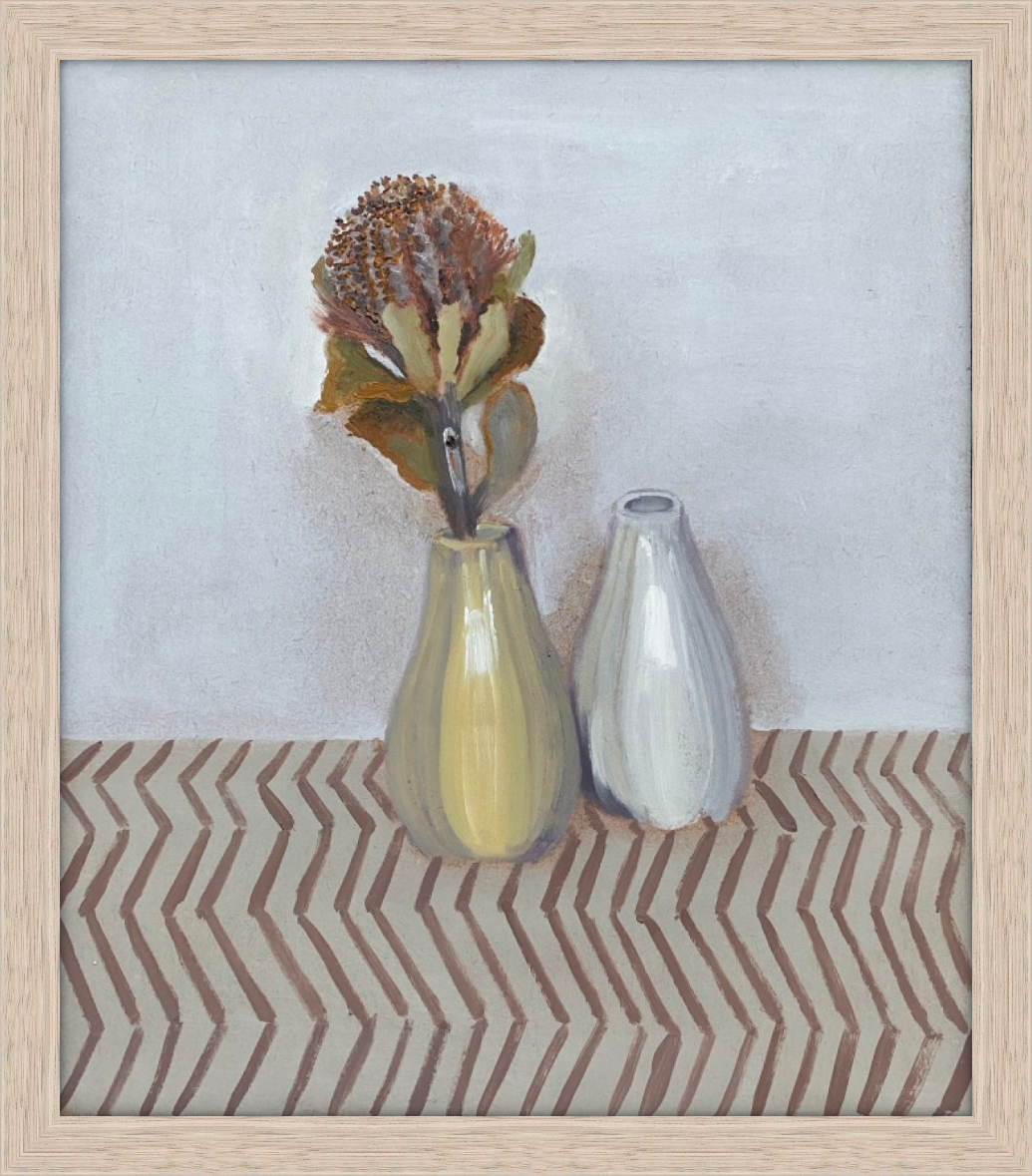 Banksia and Two Vases