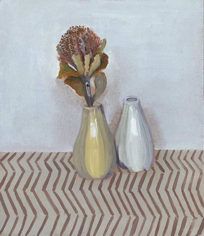 Banksia and Two Vases