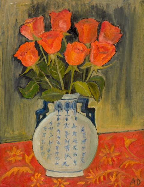 Roses In Chinese Vase