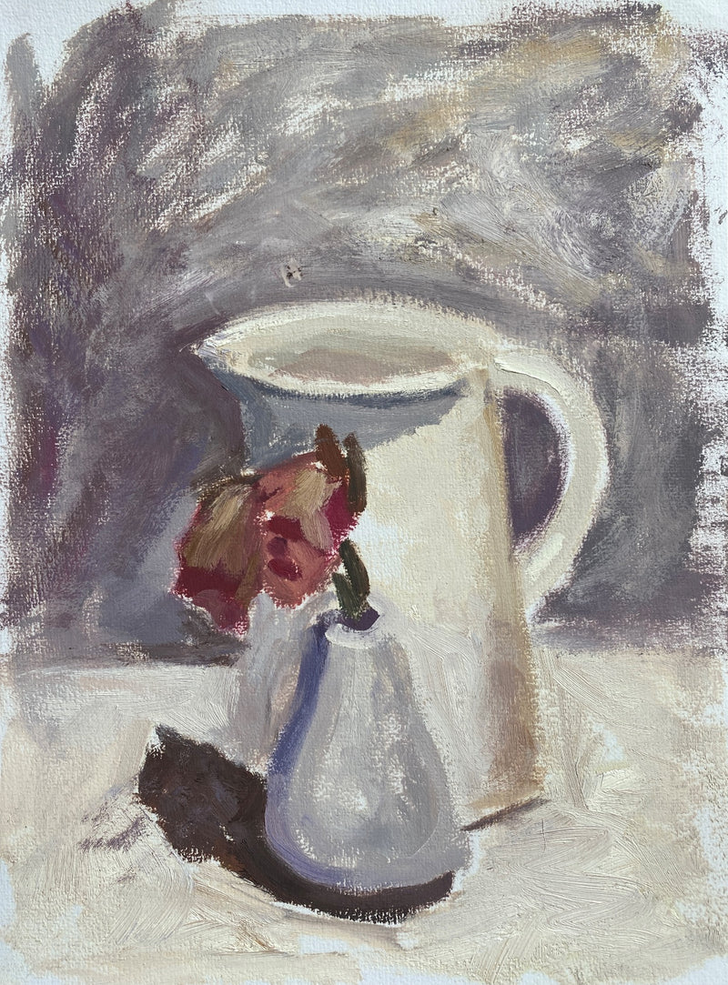 Two Roses and Vase